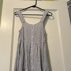 Madewell maxi sundress, striped blue and white XXS